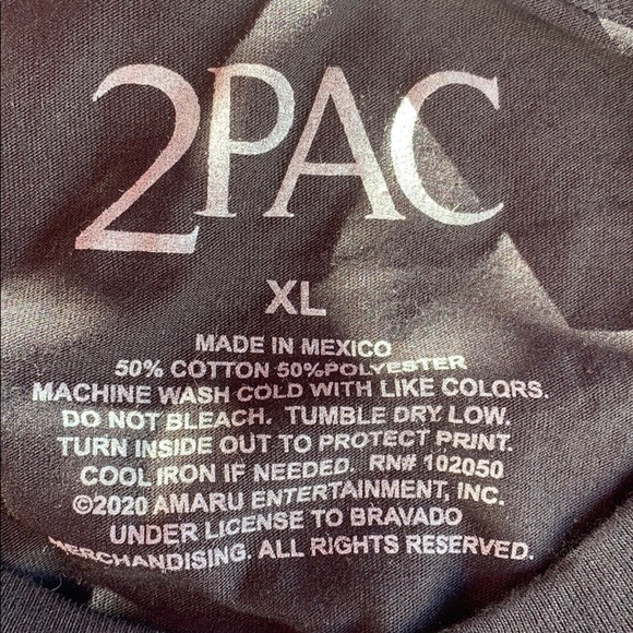 2PAC "2PAC" Graphic T-Shirt Size XL - Picture 3 of 5